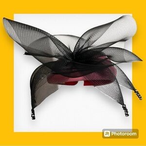 Vintage Ellen Jane Michael Howard Wool Pink Rhinestone Bow Hat